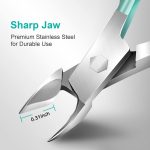 Easkep Cuticle Trimmer with Cuticle Pusher, Cuticle Remover Professional Stainless Steel Cuticle Cutter Nippers Rainbow Sharp Durable Pedicure Manicure Tools for Fingernails and Toenails - Image 2